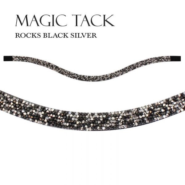 Stübben Inlay Magic Tack lang geschwungen Farbe Rocks Black Silver