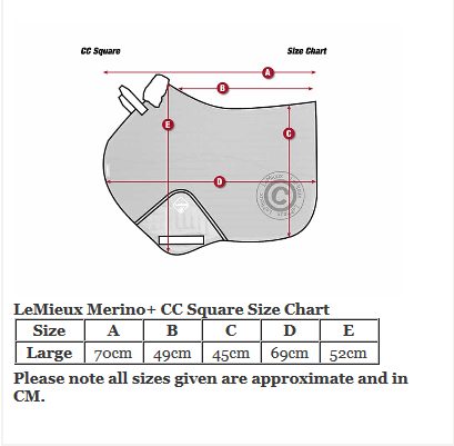 LeMieux Merino + CC/Jump Square Half Lined Grey/Grey Größe L