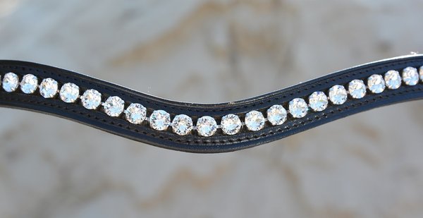 Otto Schumacher Stirnband mit 8mm Tiffany XL-Kristallen v. Swarovski® "Crystal" Größe 2/WB/Full