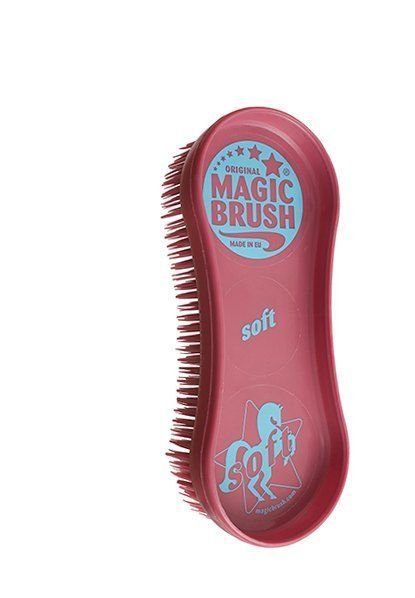 MagicBrush Soft Pflege- und Schmuse-Bürste für Pferd, Hund etc. Purple