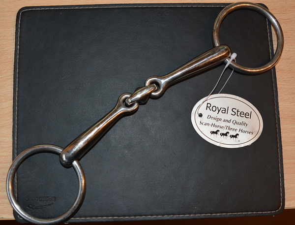 Royal Steel Stainless Steel Unterlegtrense doppelt gebrochen Stärke 14mm Weite 15,0cm